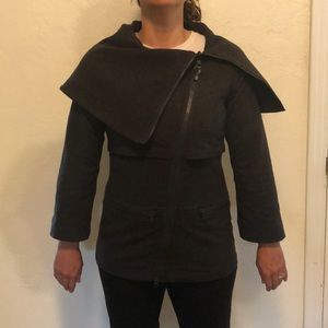 Lululemon Dark Gray Cowl Neck Bell Sleeve Jacket